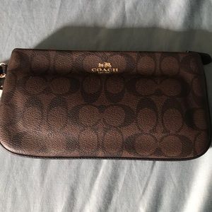 Brown Coach Wrist Clutch
